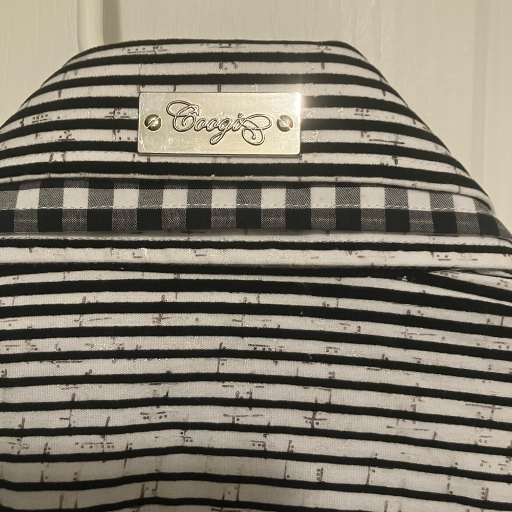 Men’s COOGI Monochrome Striped Shirt size S - Picture 3 of 6